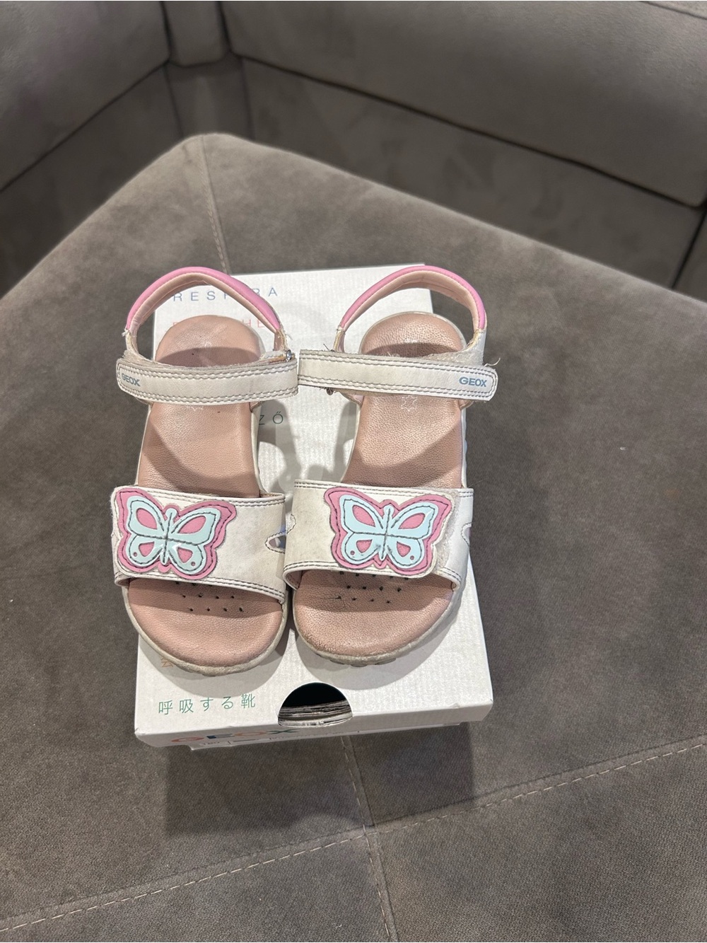 Geox Kids Pink Butterfly Sandals Size 27